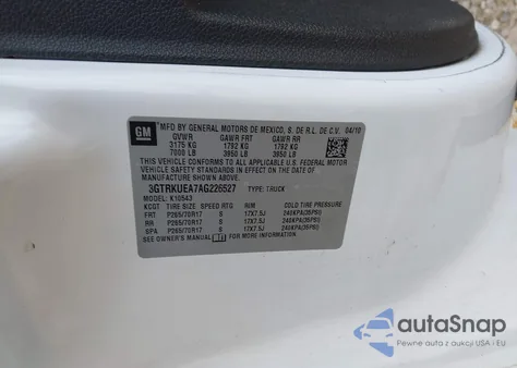 2010 GMC Sierra 1500 Sl from USA, damaged, VIN 3GTRKUEA7AG226527